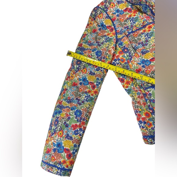 J.Crew Liberty London Floral Quilted Jacket Blue Stripe Lining 00 - Picture 5 of 14
